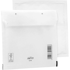 10 Luftpolsterumschläge Polsterumschlag Versandtaschen Bantex CD (175 x 200 mm), Weiß, mit Selbstklebeverschluss, 400123121