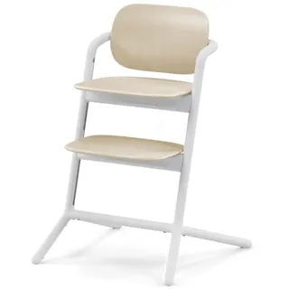 CYBEX Gold LEMO Hochstuhl, Mitwachsend, 3 - 99 Jahre, Verwendbar ab Geburt durch separate Aufsätze, Buchenholz/Aluminium/Kunststoff, Sand White