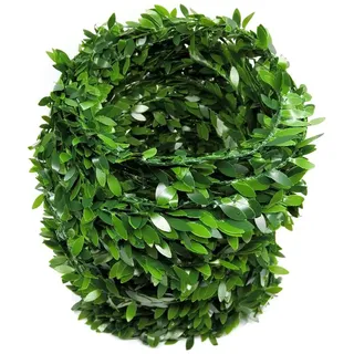 dancepandas 22,5 Meter Buchsgirlande Künstlichen buchsbaumgirlande blätter Girlande Efeu Laub Grün Blätter Fake Rebe