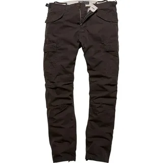 Vintage Industries Miller M65 Cargohose Schwarz W40