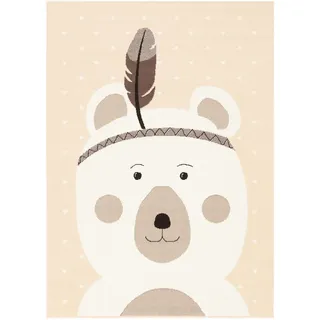 Pergamon Kinderteppich Trendline Pastell Bär , Rosa , Textil , Animalprint , 200x290 cm , Teppiche und Böden, Teppiche, Kinderteppiche