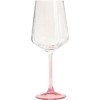 HOMLA BRILL Weinglas mit rosa Stiel 0,56 l - Bunt