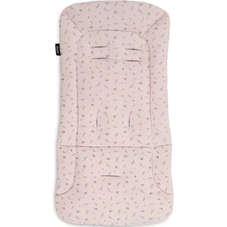 hauck Universal Sitzauflage für Buggys Kinderwagen & Fahrradanhängern aus Atmungsaktiver, Weicher Baumwolle, Einfache Befestigung, für Sommer & Winter (Pushchair Seat Liner, Flowers Rose)