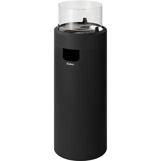 Enders Terrassenfeuer NOVA LED L BLACK, Gas Terrassenfeuer mit Ambientebeleuchtungen, ECO GREEN Brenner-Technologie und exzellentem Design, H102cm Ø 62cm, Schwarz #5601