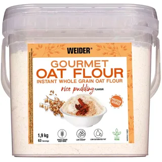 Weider Gourmet Oat Flour (1,9kg) Milchreis Vollkorn-Hafermehl | Ballaststoffreich, natürliche Proteinquelle, ohne Zuckerzusatz, wenig gesättigte Fettsäuren, einfach für Rezepte zu verwenden