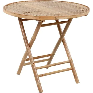 The Living Store 5-tlg. Garten-Essgruppe mit Kissen Klappbar Bambus - Taupe