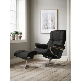 Stressless Relaxsessel Mayfair Leder 83 x 102 x 74 cm Schwarz mit Hocker