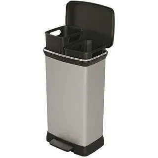 Curver Deco Bin Duo 23 l + 23 l silber - Silber