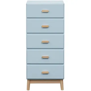 Kinderkommode Hellblau 40/50/115 cm , Holzwerkstoff , 50x115x40 cm , Babymöbel & Kindermöbel, Babyzimmer, Babyregale & Kinderregale