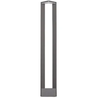 Lucande LED Außenleuchte Jeny (spritzwassergeschützt (Modern) in Schwarz aus Aluminium (1 flammig,) - Wegeleuchte Pollerleuchte Wegelampe Sockelleuchte