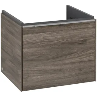 Villeroy & Boch Subway 3.0 Waschbeckenunterschrank, 1 Auszug, 523x429x448mm, C57900RK, Farbe: Front/Korpus: Stone Oak, Griff: Aluminium glänzend