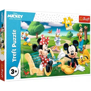 Trefl Trefl, Puzzle, Micky Mouse unter Freunden, Disney Mickey Mouse and Friends, 24 Maxiteile, für Kinder ab 3 Jahren