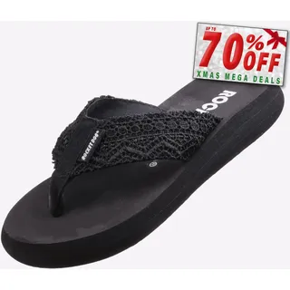 Rocket Dog Scheinwerfer Lima ohne Bügel Damen Sommer Slipper Sandalen Schwarz