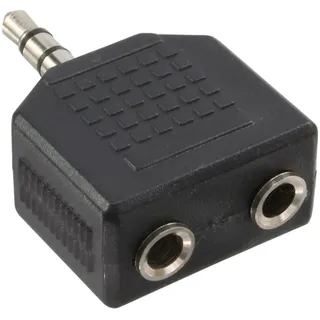 InLine Audio Adapter, 3,5mm Klinke Stecker an 2x 3,5mm Klinke Buchse, Stereo,