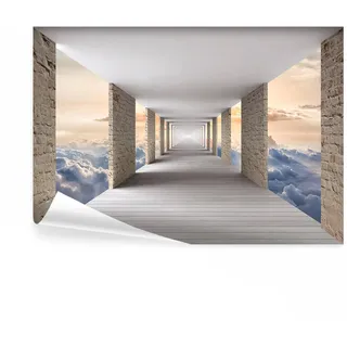 decomonkey Fototapete selbstklebend 3d Effekt Landschaft, 343x256 cm, XL | Steinwand, Stein, Architektur, Selbstklebende, Tapeten, Wand, Fototapeten, Tapete, Wandtapete, klebend, Klebefolie