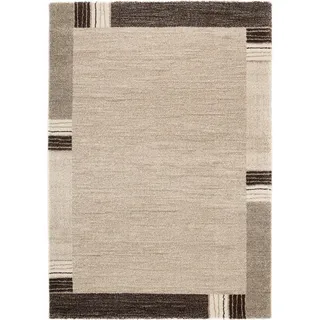 Novel Webteppich , Braun, Beige , Textil , Bordüre , rechteckig , 65x130 cm , in verschiedenen Größen erhältlich , Teppiche und Böden, Teppiche, Webteppiche