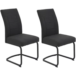 Hela Freischwinger »BRINDISI, Esszimmerstuhl Set 2 Stk.XL-Sitz,Federkorb,140kg belastbar,Zertifizierter "Waterfree" Stoff, schwarz