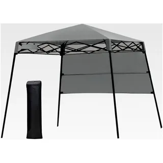 Pavillon 2x2 m, Faltpavillon höhenverstellbar, wasserdicht und Sonnenschutz, Gartenpavillon mit Tasche für Outdoor, Garten, Party, Camping, Grillen (Grau) - Grau