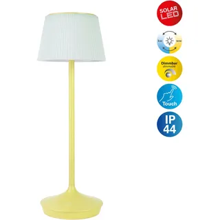 näve LED Tischleuchte »Solarleuchte / Akkuleuchte "EMMI"« LED-Modul 1 Stk. Kaltweiß   Neutralweiß   Warmweiß Solarbetrieb, Akkubetrieb, CCT, Berührungssensor, Akkutischleuchte, gelb
