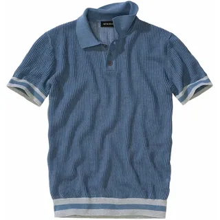 Marmor-Strickpolo Blau 48