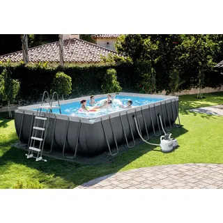 Intex Ultra XTR Frame Pool-Set rechteckig 732 x 366 x 132 cm inkl. Sandfilteranlage + Salzwassersystem