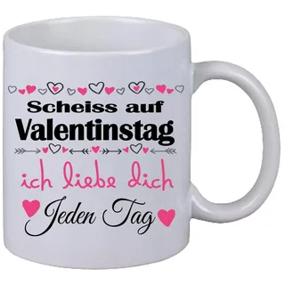 Kaffee Tasse Scheiss auf Valentinstag liebe dich Weihnachten Geburtstag Geschenk