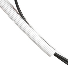 D-Line CTT1.1W weißer Kabelschlauch, Flexibles Kabelrohr zur Kabelorganisation - 32mm Außendurchmesser - Länge 1,1m - Weiß
