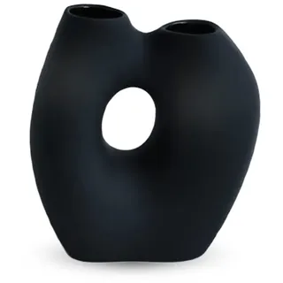 Cooee Design Frodig Vase Black, Keramik, organische Form, Schwarz, W: 9, L: 18, H: 20 CM