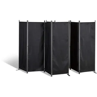 GRASEKAMP Qualität seit 1972 2 Stück Paravent 4tlg Raumteiler Trennwand Sichtschutz Schwarz