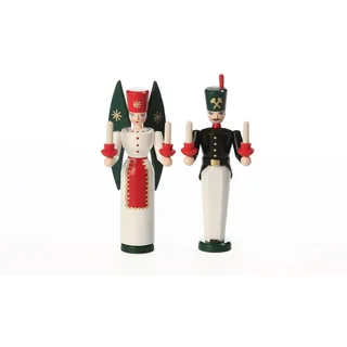 Lichterfiguren Bergmann & Engel farbig klassisch Erzgebirge 5,5x12x4,5 cm Set