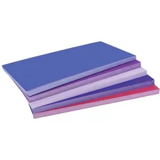 Bild Dawn Moderationskarte farbig sortiert, Violett, Rot rechteckig 200mm x 100 mm hergestellt mit 100 % pflanzlicher Farbe