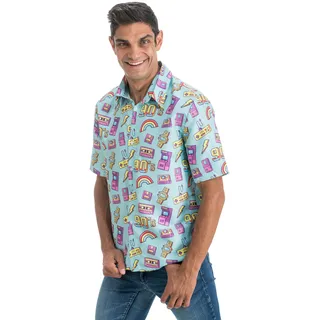 Chaks 90er Jahre Hemd Herren Blau