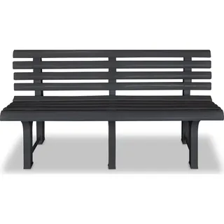 vidaXL Gartenbank 145,5 cm Kunststoff Anthrazit - Grau