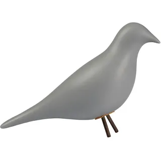 Ambia Home Dekovogel , Hellgrau , Keramik , Uni , Vogel , 9.5x17.5x26.5 cm , Made in Europe , zum Stellen, handgemacht , Dekoration, Dekofiguren & Skulpturen, Dekotiere