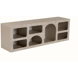 Hochwertiger Konsolentisch, Travertin-Marmor, Sandstone, 160 x 51 x 40 | 100% melaminbeschichtete Spanplatte | perfekt für modernes Homeoffice & Arbeitszimmer, elegantes & funktionales Design