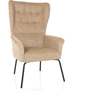 hjh living Ohrensessel HAVENIO Polyester 71 x 110 x 71 cm Beige