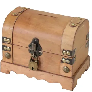 HMF 6414-50 Spardose aus Holz mit Schloss | 18,5 x 12 x 14 cm | Klein | Namibia