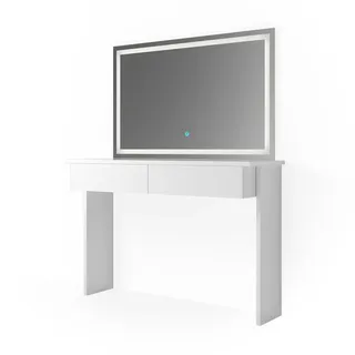 Vicco Schminktisch Azur Weiß 120 cm mit LED-Spiegel, Model 36843 - Weiß