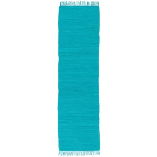 Pergamon Baumwolle Natur Teppich Läufer Jolly Cotton , Türkis , Textil , 70x140 cm , Teppiche und Böden, Teppiche, Teppichläufer, Läufer