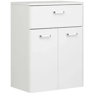 Saphir Unterschrank 2 Schubladen 53 x 72 cm Weiß Hochglanz