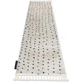RugsX Berber Teppichläufer 60 x 300 cm Beige/Weiß