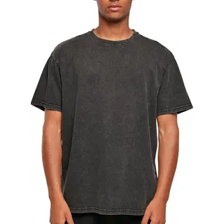 Build Your Brand Herren T-Shirt Acid Washed Heavy Oversized Tee, Farbe Black, Größe 3XL