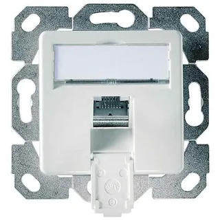 Telegärtner Anschlussdose Cat6A UP 1xRJ45 Kanaleinb RAL9010 - Weiß