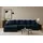 Ecksofa mit schlaffunktion und bettkasten L-form stoff Zoom Blau Links Blau