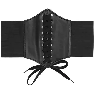 Boland 81038 - Korsett Gothic mit Stretch, Größe M/L, Corsage für Kostüme, Accessoires, Breiter Gürtel für Karneval oder Mottoparty
