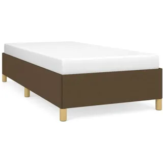 vidaXL Bettgestell ohne Matratze Dunkelbraun 80x200 cm Stoff - Braun
