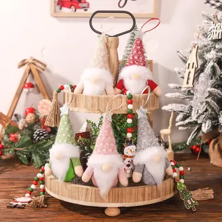 5 Stück Weihnachtswichtel Weihnachtsdeko Weihnachten Wichtel Deko Plüsch Wichtel Figuren Weihnachten Dekoration Weihnachtszwerge Skandinavische Weihnachtsmann Elf Christbaumschmuck Anhänger (04)