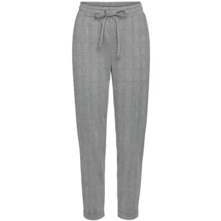 VIVANCE Jogger Pants VIVANCE, Damen, Gr. N-Gr, schwarz (grau, schwarz, kariert), Jersey, Obermaterial: 79% Polyester, 19% Viskose, 2% Elasthan, kariert, figurumspielend knöchellang, Hosen Jogger Pants, mit Karomuster und seitlichen Taschen, Karohose, Topseller
