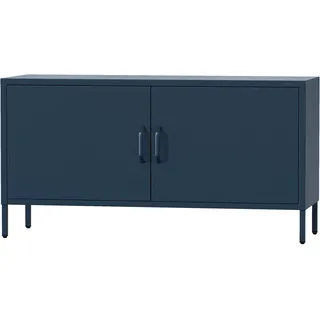 Jan Nowak TV Schrank, Fernsehschrank ROSA | TV Board Glitzernd für Wohnzimmer, Schlafzimmer | Industrial Loft Stil | Fernsehtisch mit Türen und Stauraum 115 x 59,5 x 40 cm Dunkelblau