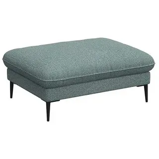 flexlux Pouf »Salino, Fußhocker, Sitzhocker, Polsterhocker,« Kaltschaum & Stahl-Wellen, Füsse Schwarz, blau